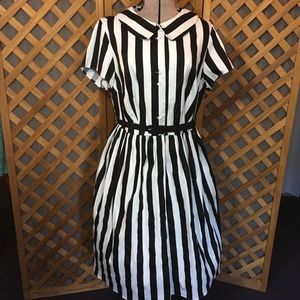 Unique Vintage NWT Regina Striped Dress Pinup XL